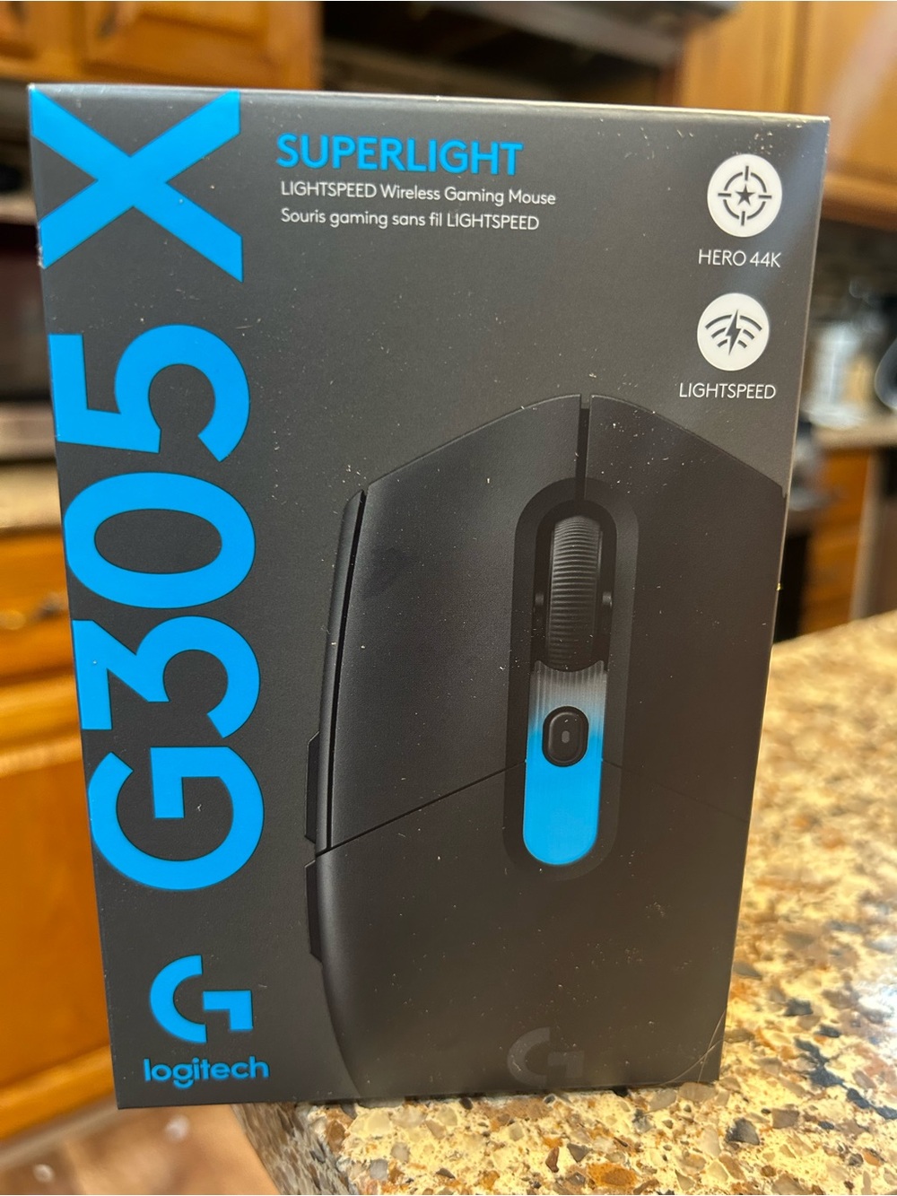 Logitech G305X Superlight Wireless Gaming Mouse - Black with Blue Accent
